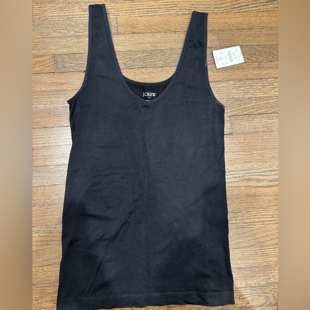 NWT J Crew Black Stretchy Tank Top Small